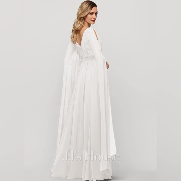 Goddess Gown! A-line pleated chiffon for Wedding, Occasion, Prom. NWT! - Picture 2 of 2